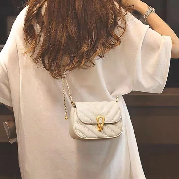 Summer Rhombus Chain Niche Advanced Texture Shoulder Messenger Bag