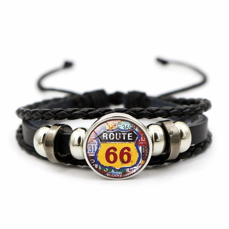 Route 66 bracelet Stone hand-woven bracelet