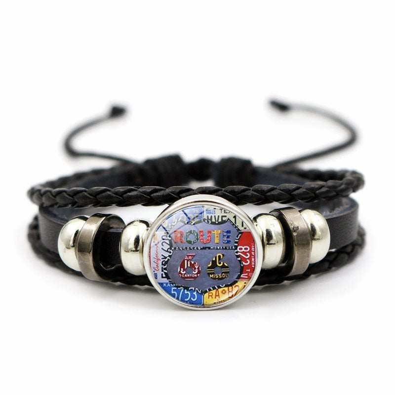 Route 66 bracelet Stone hand-woven bracelet