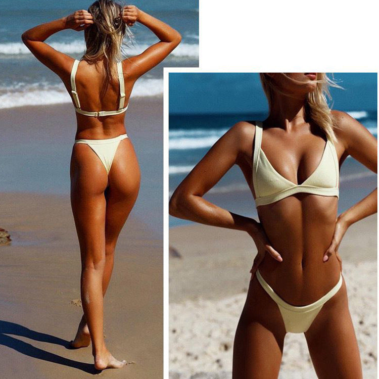 Solid Color Separate Body Swimsuit Female Multi-color Sexy Contracted Fashion Bikini