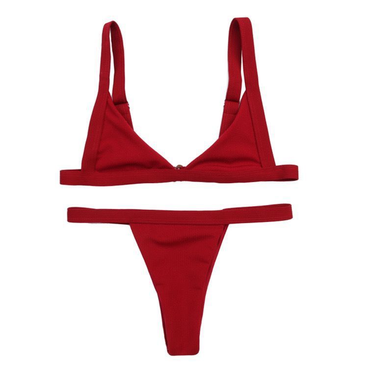 Solid Color Separate Body Swimsuit Female Multi-color Sexy Contracted Fashion Bikini
