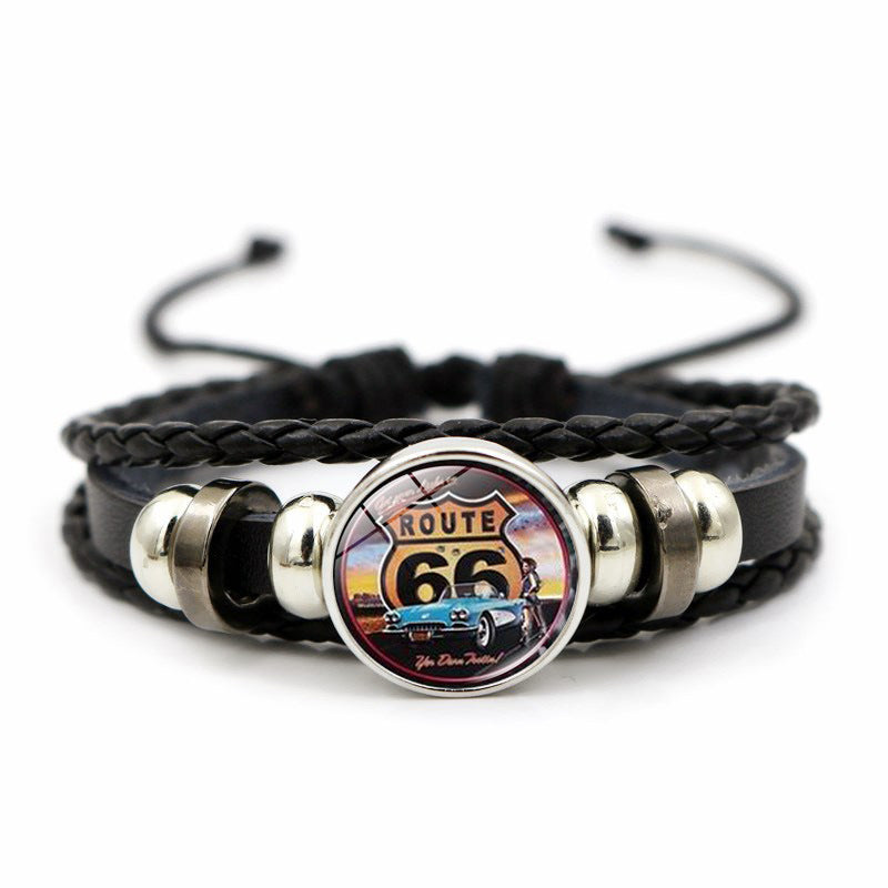 Route 66 bracelet Stone hand-woven bracelet