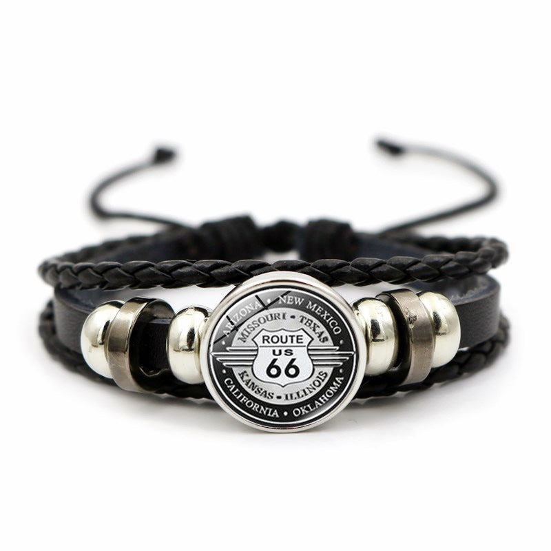 Route 66 bracelet Stone hand-woven bracelet