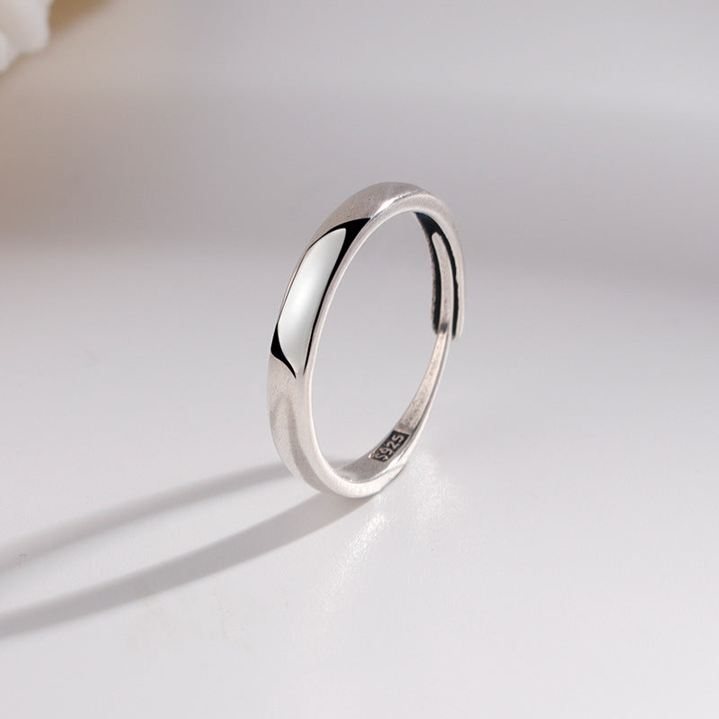 Love Oath Couple Ring Simple Special-interest Design Size Adjustable