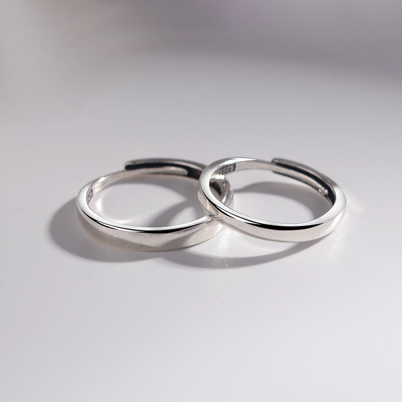 Love Oath Couple Ring Simple Special-interest Design Size Adjustable