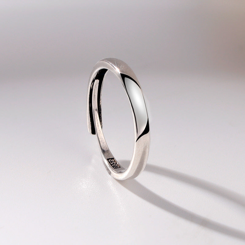 Love Oath Couple Ring Simple Special-interest Design Size Adjustable