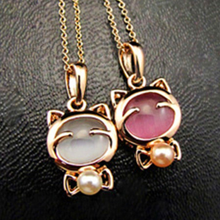 Super cute cute lucky cat small animal necklace cat jewelry