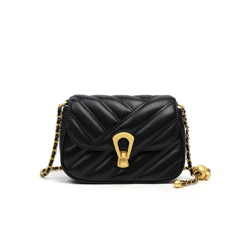 Summer Rhombus Chain Niche Advanced Texture Shoulder Messenger Bag