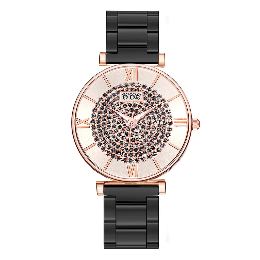 Net red new alloy steel belt ladies watch