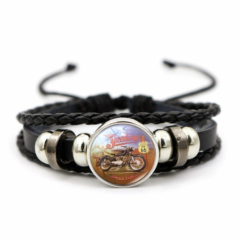Route 66 bracelet Stone hand-woven bracelet