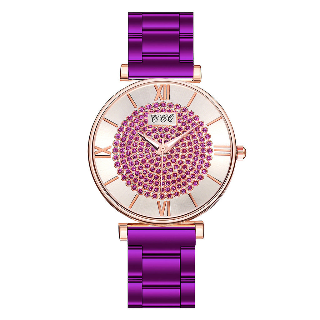 Net red new alloy steel belt ladies watch