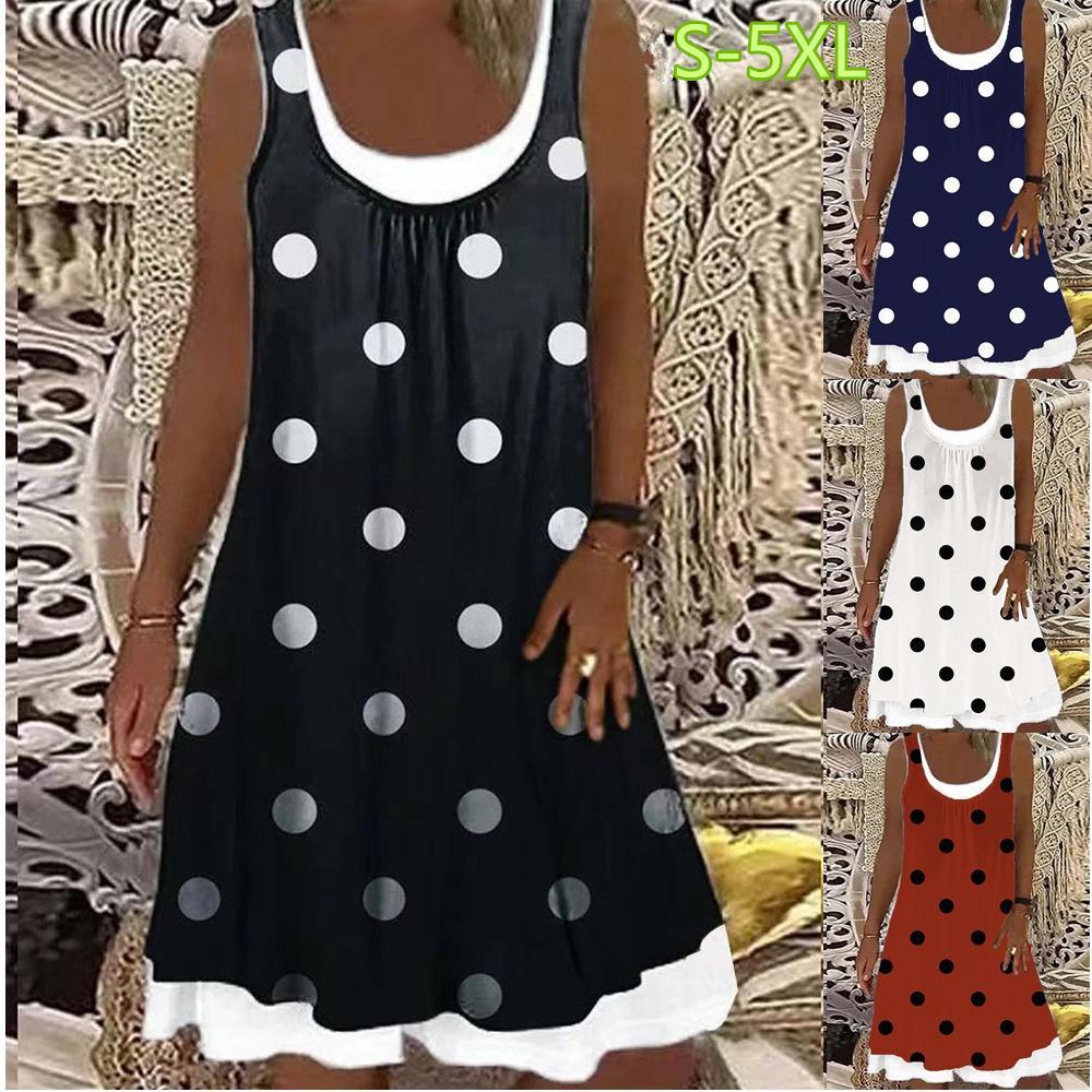 Women's Fashion Polka Dot Print Dress