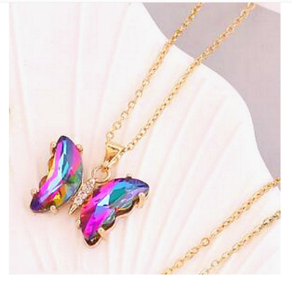 Gradient Butterfly Ring Female Personality Trendy INS Female Ring