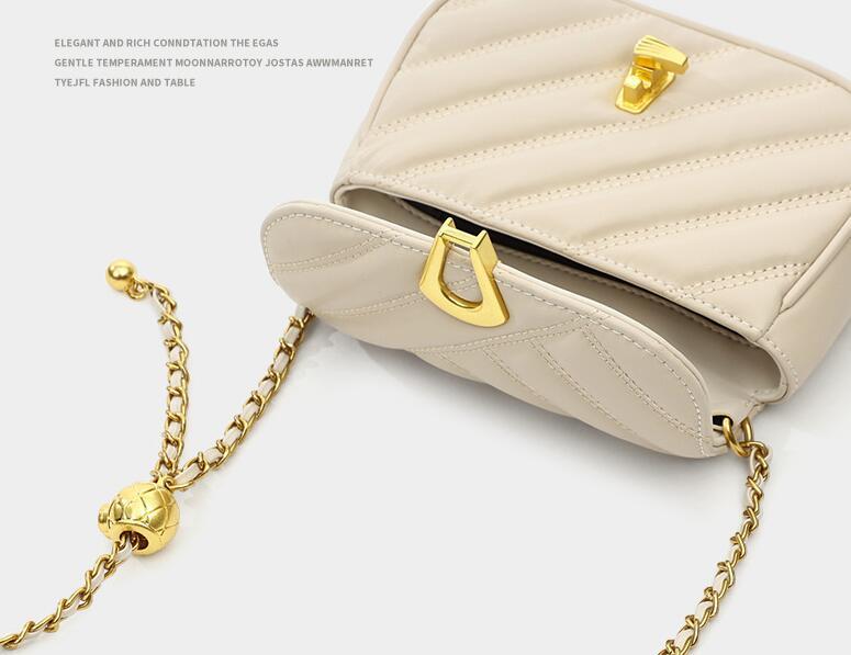 Summer Rhombus Chain Niche Advanced Texture Shoulder Messenger Bag