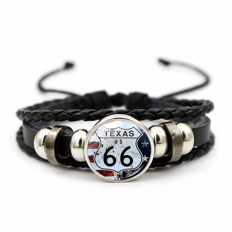 Route 66 bracelet Stone hand-woven bracelet