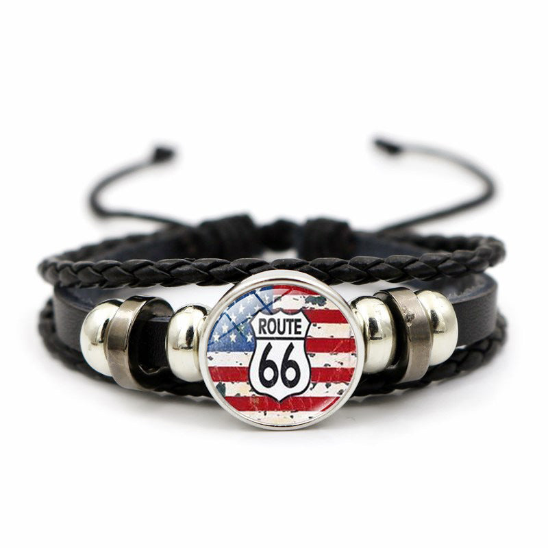 Route 66 bracelet Stone hand-woven bracelet