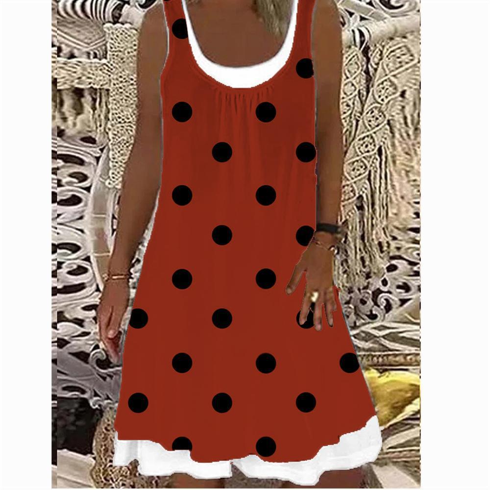 Women's Fashion Polka Dot Print Dress