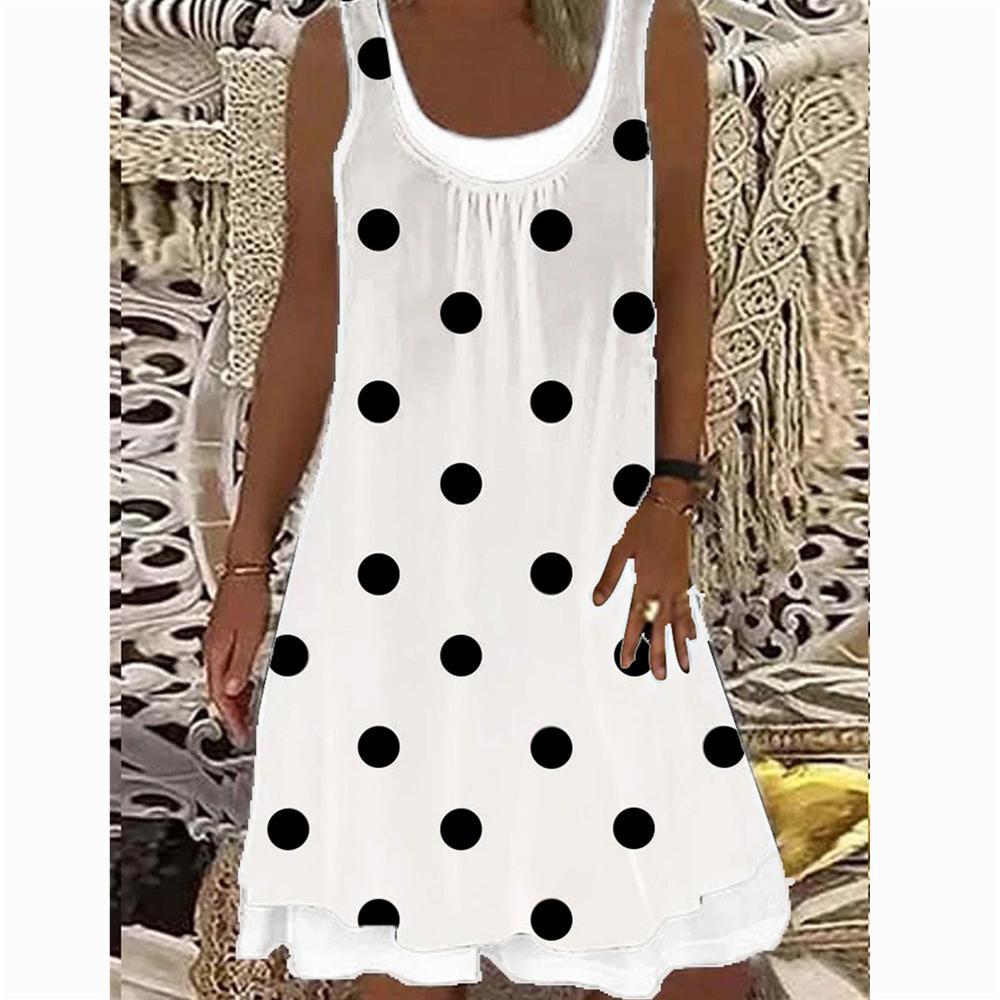 Women's Fashion Polka Dot Print Dress